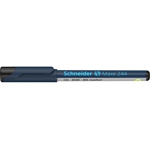 Schneider Алкохолен маркер за CD/DVD, 0, 7 mm, SCHNEIDER "Maxx 244", черен 124401 (124401)