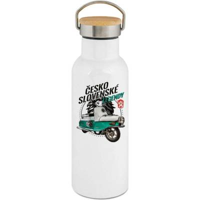 123TRIKO termoska ČZ 175 Čezeta, V26 legendy, zelená 500 ml motorka