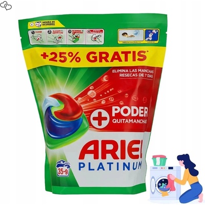 Ariel Platinum +Pods kapsle na praní s odstraňovačem skvrn 44 PD