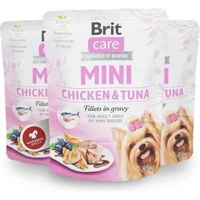 Brit Care Mini Chicken & Tuna fillets in gravy 85 g