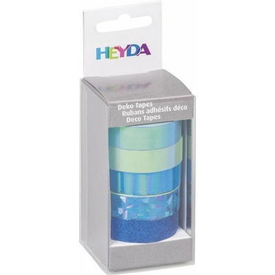 HEYDA Sada ozdobných lepicích pásek - modrý mix