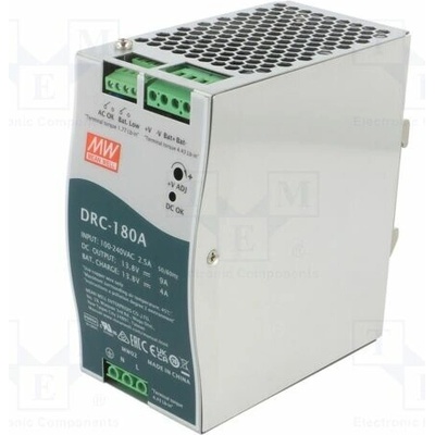 MEAN WELL DRC-180A Napájecí zdroj: spínaný; vyrovnávací,na lištu DIN; 180W; 13,8VDC