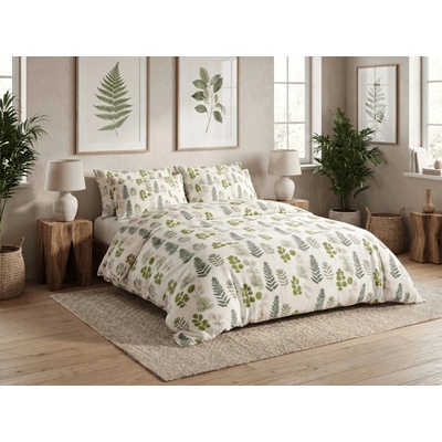 Textilomanie Obliečky z mikrovlákna SCANDI NATURE zelené 70x90 140x200