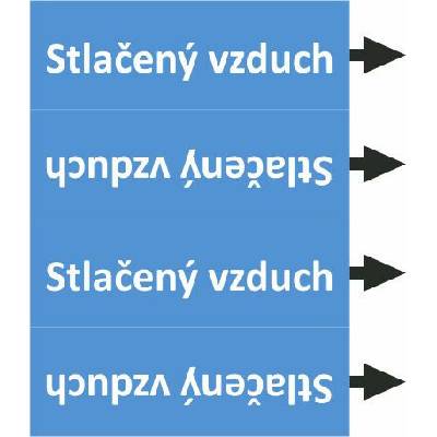 Grafiko | Stlačený vzduch - průměru trubky do 50 mm - Pás dle ISO 20560 - Materiál Folie s vyšší lepivostí s ochrannou laminací – High tack, Rozměr 105 x 1350 mm