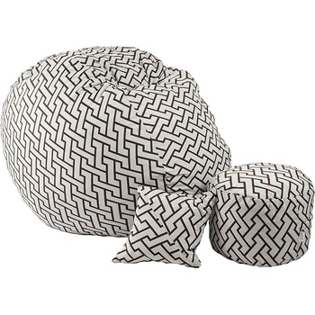 Image 1 of PUFRELAX Комплект Барбарон с табуретка за крака и декоративна възглавница 700л. King Size, Zappity Brown, Перящ се калъф, Пълнеж с микс от мемори пяна и дунапрен, Гама Premium (PUF-M-KOP-PT-ZAB)