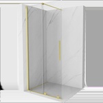 Mexen Velar плъзгаща се душ стена Walk-in 90 x 200 cm, прозрачна 8 mm, златна матирана (871-090-000-03-55)