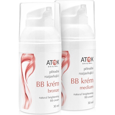 Original Atok přírodní rozjasňující BB krém bronze 30 ml + Přírodní rozjasňující BB krém medium 30 ml