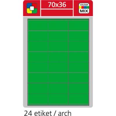 Rayfilm R0120 zelené etikety 70x36mm 100 listů