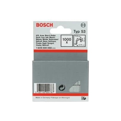 Bosch 1609200368 sponky do sponkovačky z tenkého drôtu, typ 53 11,4 x 0,74 x 14 mm