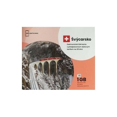 e-SIM karta Švýcarsko 1GB
