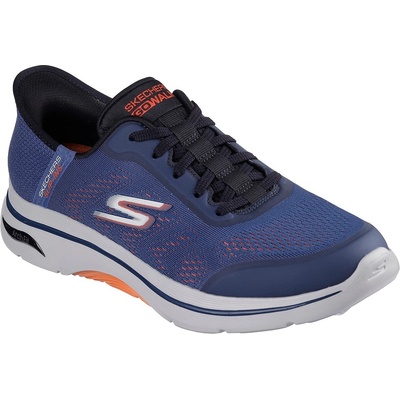 Skechers Маратонки Skechers Men's Go Walk Arch Fit Slip On Runners - Navy/Orange