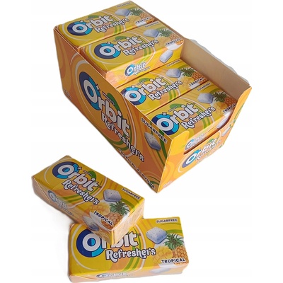 Wrigley's Orbit Refreshers Tropical s ovocnou príchuťou 8 x 17,9 g