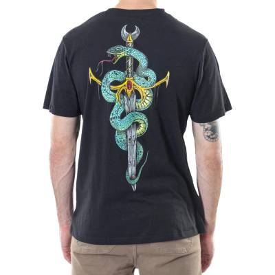 FALLEN тениска мъжка FALLEN - Venom Tee - Черно Зелено Chris Cole - FMU1RE09 ЧЕРНО ЗЕЛЕНО CHRIS