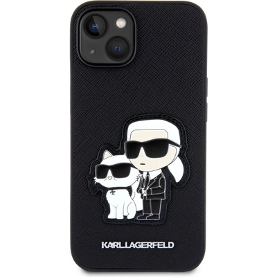 Púzdro Karl Lagerfeld PU Saffiano Karl and Choupette NFT iPhone 13 čierne