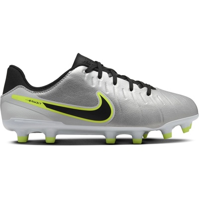 Nike Юношески футболни бутонки Nike Tiempo Legend 10 Academy Firm Ground Football Boots Junior - Silver/Volt