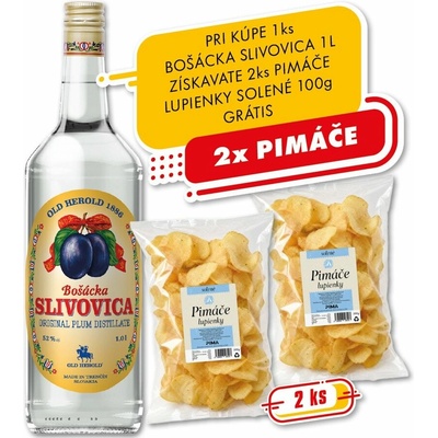 Slivovica Bošácka 52% 1 l (čistá fľaša)