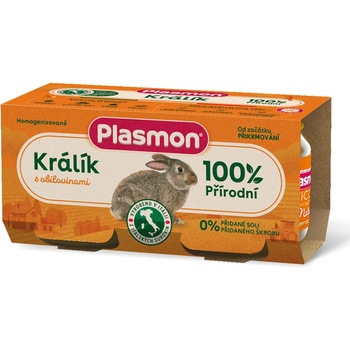 PLASMON s obilninou králičí bez škrobu a soli 2 x 80 g