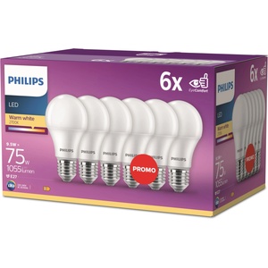 Philips LED Lamp 75W A60 E27 6-pack (8720169324671)