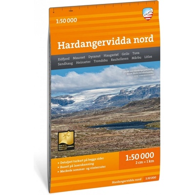 Turkart Hardangervidda nord - turistická mapa 1:50.000