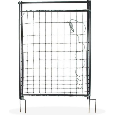 VNT electronics s.r.o. Vchodová branka k síti pro elektrický ohradník, výška 120 cm, šířka 86 cm, dvojitý hrot