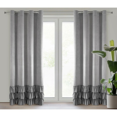 Eurofirany Sametový závěs 140x250 cm ocelový na kovové kroužky MEGI