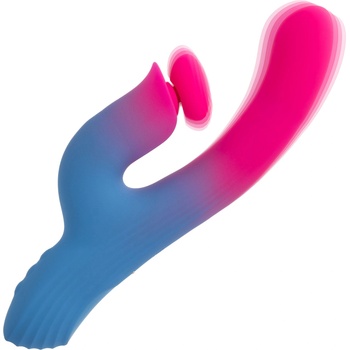 CalExotics Elation Dual Stimulator Thrusting Vibrator Blue