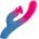 CalExotics Elation Dual Stimulator Thrusting Vibrator Blue