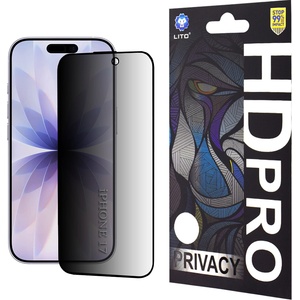 LITO Протектор за iPhone 16 Pro - Lito HD Pro Privacy - Черен