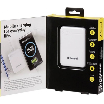 Intenso Външна батерия Intenso XS5000 PowerBank White 5000mAh 2.1 A, USB + USB-C