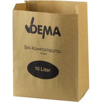 DEMA Biologicky rozložiteľné papierové vrecká 10 litrov, 10 ks