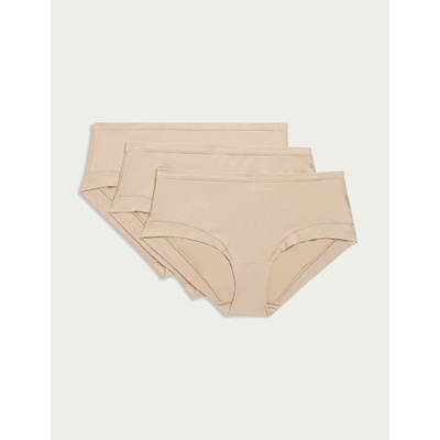 Marks & Spencer Шорти от модал с ниска талия и технология Flexifit, 3 бр. Marks & Spencer в бежово Marks & Spencer | Bezhov | ЖЕНИ | XS