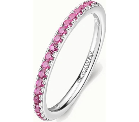 Brosway strieborný prsteň Passion Ruby BWFPR69