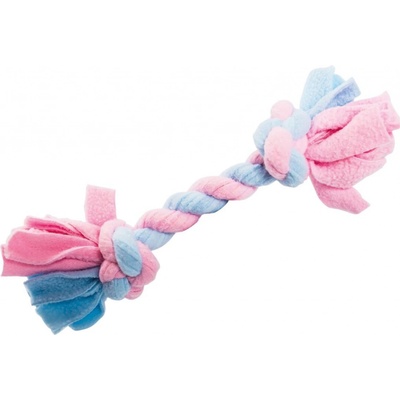 HipHop Dog Hebký pletený uzel 20 cm růžovo modrý