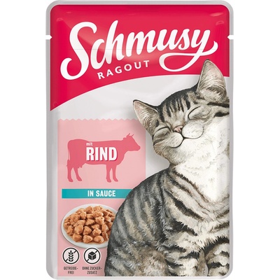 Schmusy Ragout s hovězím masem v omáčce 22 x 100 g