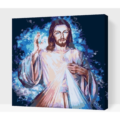 Vymalujsisam.cz Malování podle čísel Ježíš Velikost 50 x 50 cm Rámování Na kartonové desce