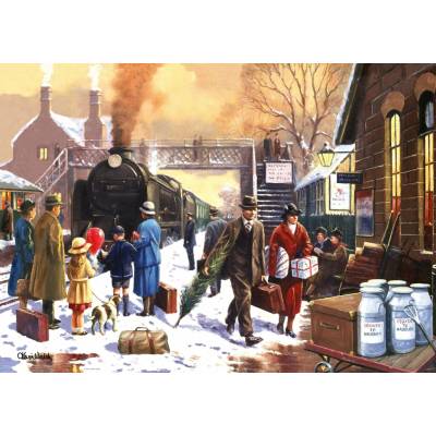 RAVENSBURGER Lokomotíva v bielom ruchu 1000 dielov