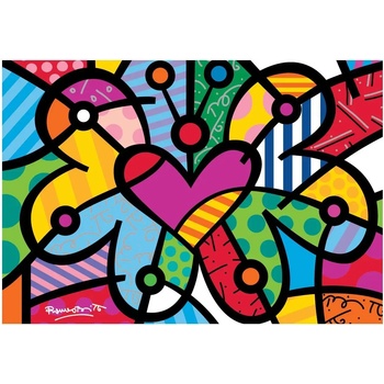 Bluebird Puzzle - Puzzle Britto - Heart butterfly - 2 000 piese