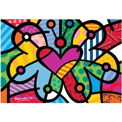 Bluebird Puzzle - Puzzle Britto - Heart butterfly - 2 000 piese