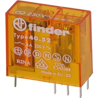 FINDER Relé 40.52.8.230.0000, 2P/8A, 230V AC 405282300000 – Zbozi.Blesk.cz