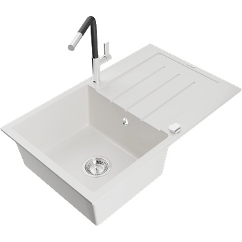 Mexen Bruno гранитна кухненска мивка с 1 отделение и отцедник с кухненски (6513-20-670401-07)