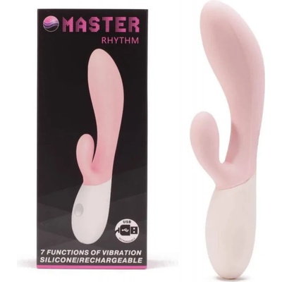 Превъзходен вибратор с клитор стимулатор, 19, 7см. - Master Rhythm Pink (DEBRA00980)