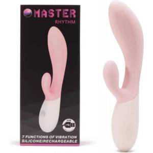  Превъзходен вибратор с клитор стимулатор, 19, 7см. - Master Rhythm Pink (DEBRA00980)