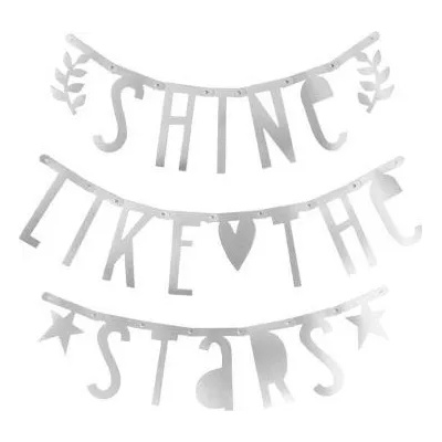 A little lovely company Декоративни знамена / букви Silver (GALESI06)
