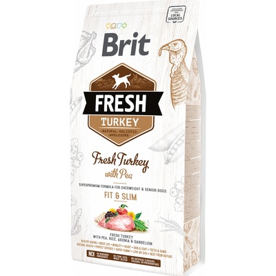 Brit Fresh Light Fit & Slim morka a hrach 2,5 kg