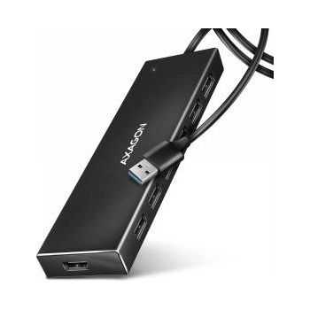 AXAGON AXAGON HUE-F7A USB HUE-F7A HUB, 7x USB 3.2 Gen 1 ALU FLAT CHARGING hub, micro USB power connectors, USB-A cable 1m