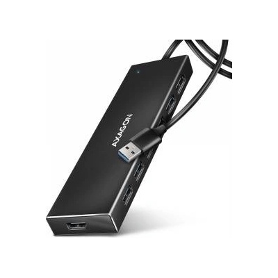 AXAGON AXAGON HUE-F7A USB HUE-F7A HUB, 7x USB 3.2 Gen 1 ALU FLAT CHARGING hub, micro USB power connectors, USB-A cable 1m