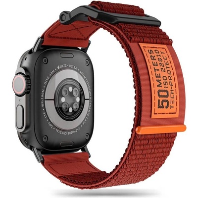 Tech-Protect Изключително здрава текстилна каишка за Apple Watch 42мм, 44мм, 45мм, 46мм, Ultra, Ultra 2, Ultra 3 49мм - Tech-Protect Scout Watch Strap (оранжев) (THP2377)