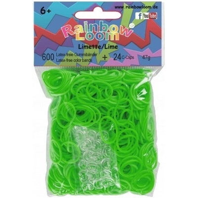RAINBOW LOOM Original gumičky 600 kusov limetkovo zelené