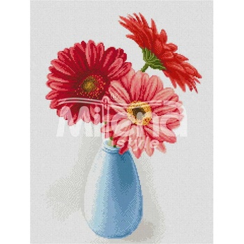 Milena Style Гербери - гоблен със схема конци dmc 1: 1