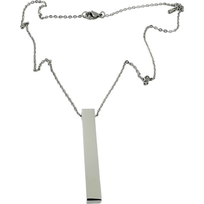 Graart Náhrdelník s velkým hranolem SBB0123-ST Stříbrná